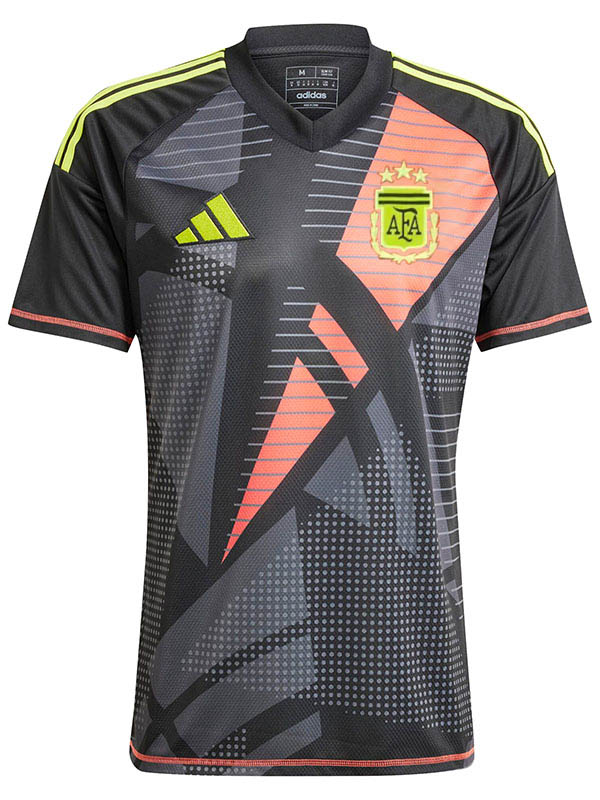 Argentina maillot de gardien de but uniforme de football kit de football noir pour hommes hauts de sport coupe Euro 2024